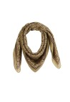 FOULARD EN LAINE  LÉOPARD AMBRE
