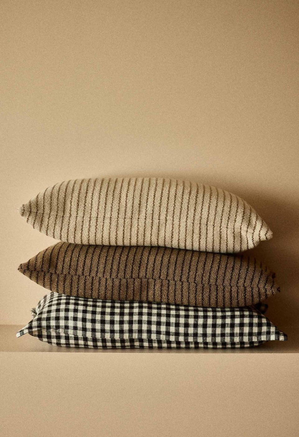 CUSHION COVER 30X50 CM  RAYURES CHOCOLAT