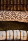 HOUSSE DE COUSSIN 30X50 CM  RAYURES MARAIS AVEC GARNISSAGE