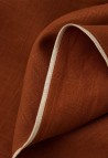 WASHED LINEN CURTAIN  MOKA LISERÉ SNOW