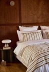 HOUSSE DE COUETTE  EN COTON BAMBOU LISERÉ KAKI
