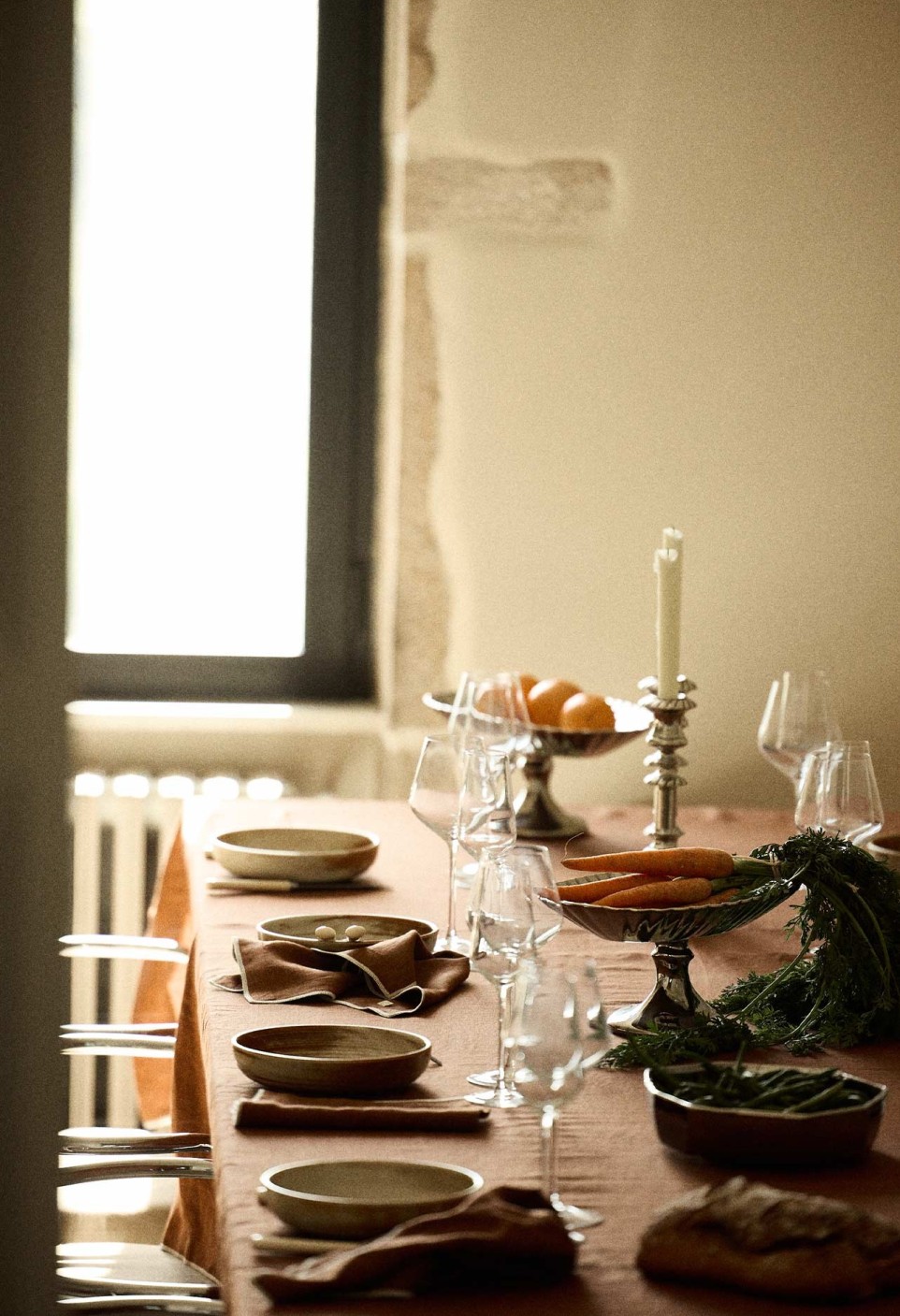 LINEN TABLECLOTH  MOKA LISERÉ SNOW