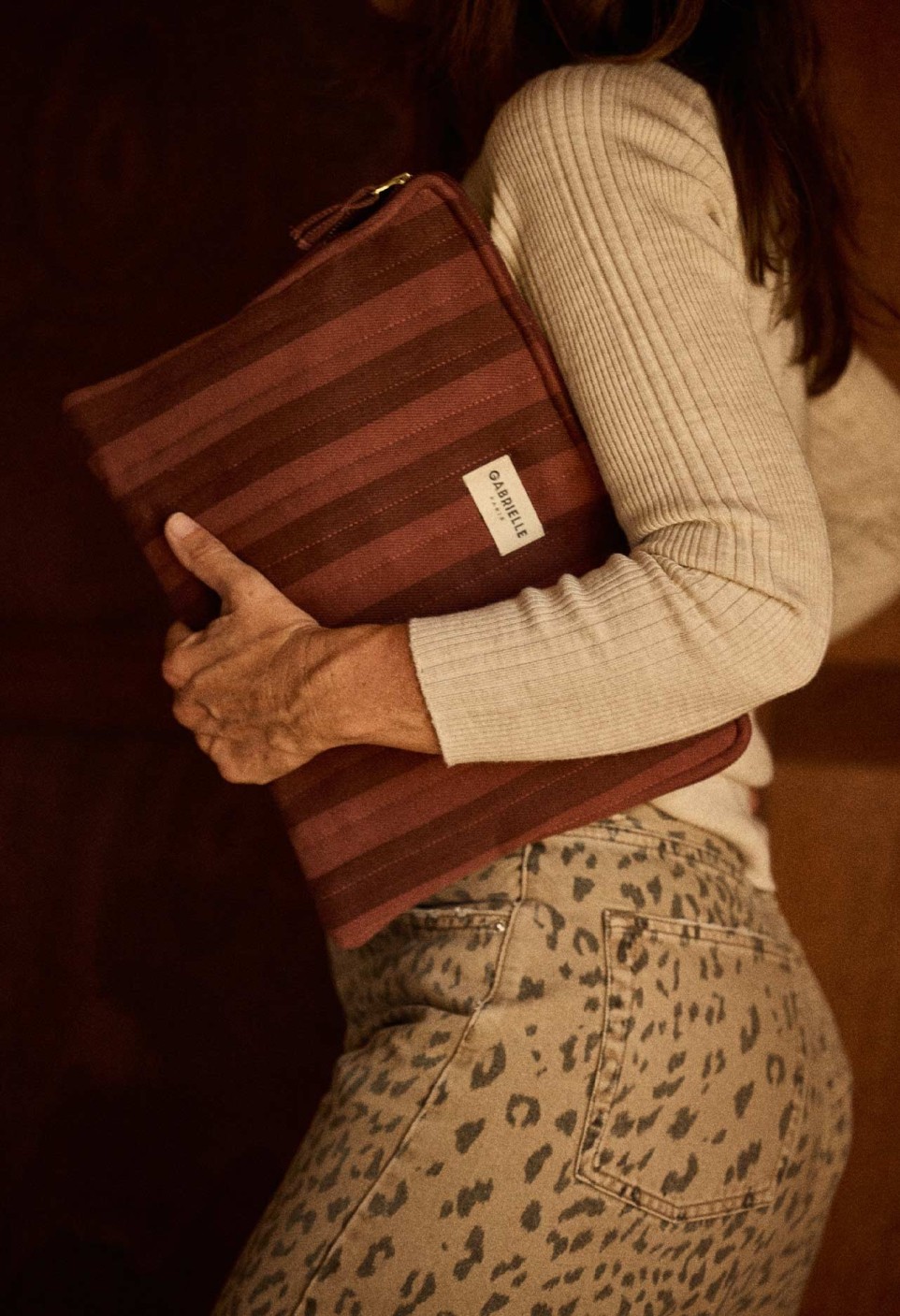 POCHETTE ORDINATEUR  RAYURES SAINT-HONORÉ