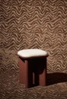 POUF LAZARE  BOIS LAQUÉ SPECULOOS