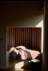 1 PERSON LINEN DUVET COVER  VICHY CARMIN