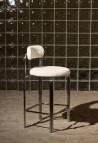 CHAISE DE BAR SACHA  ACIER CHROMÉ