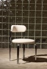 CHAISE VIOLETTE  ACIER CHROMÉ_MARKETPLACE