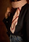 SCARF  VERMILION STRIPES_MARKETPLACE