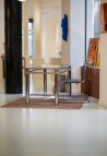 BUREAU EDGAR  VERRE TREMPÉ & INOX POLI