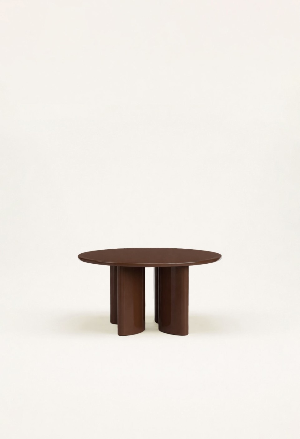 TABLE À MANGER RONDE JOE  BOIS LAQUÉ SPECULOOS