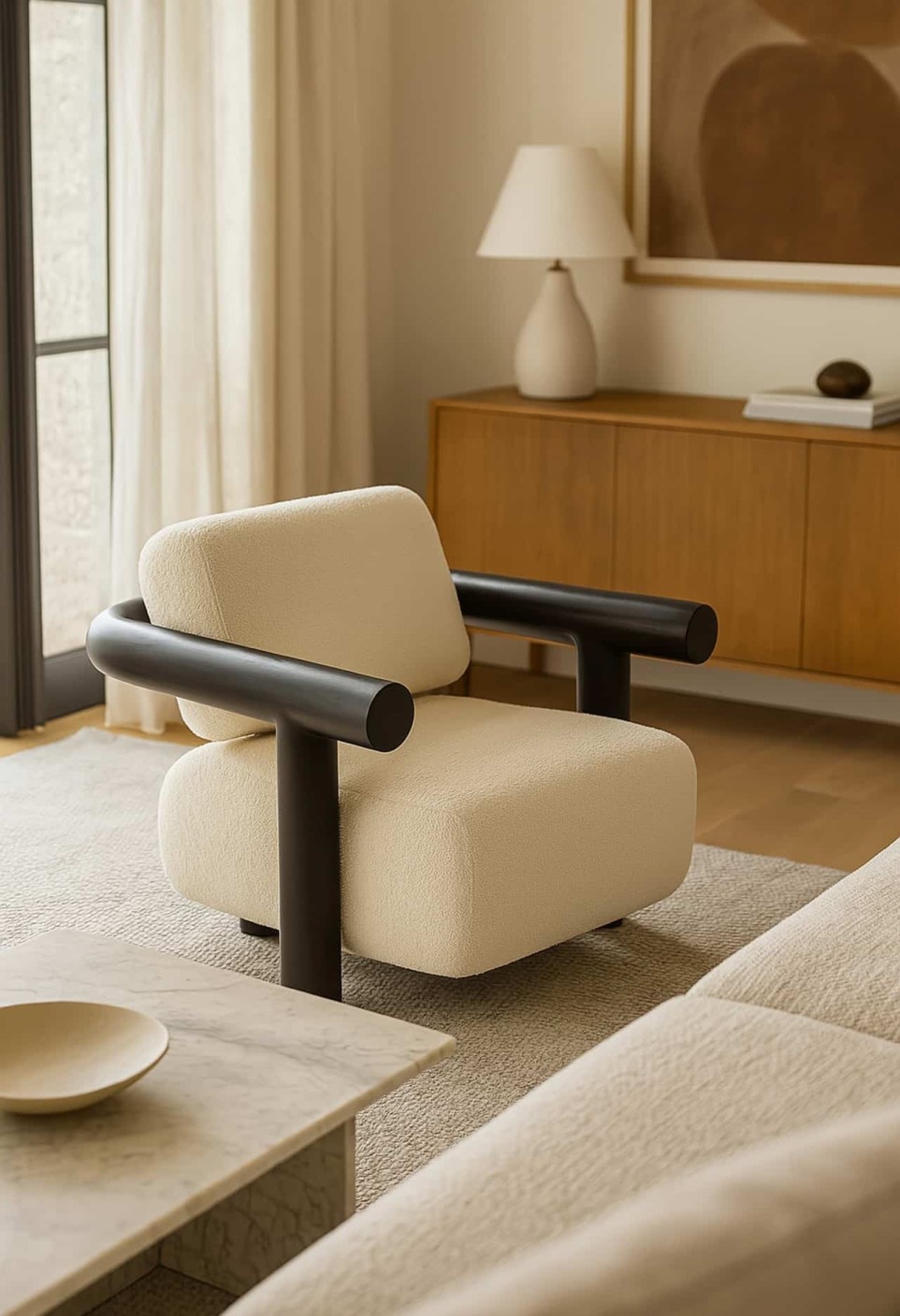 FAUTEUIL CLAUDE 100 INOX NOIR THERMOLAQUÉ  SECONDE MAIN