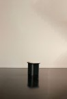 POUF LAZARE BOIS FINITION LASURÉ NOIR  SECONDE MAIN