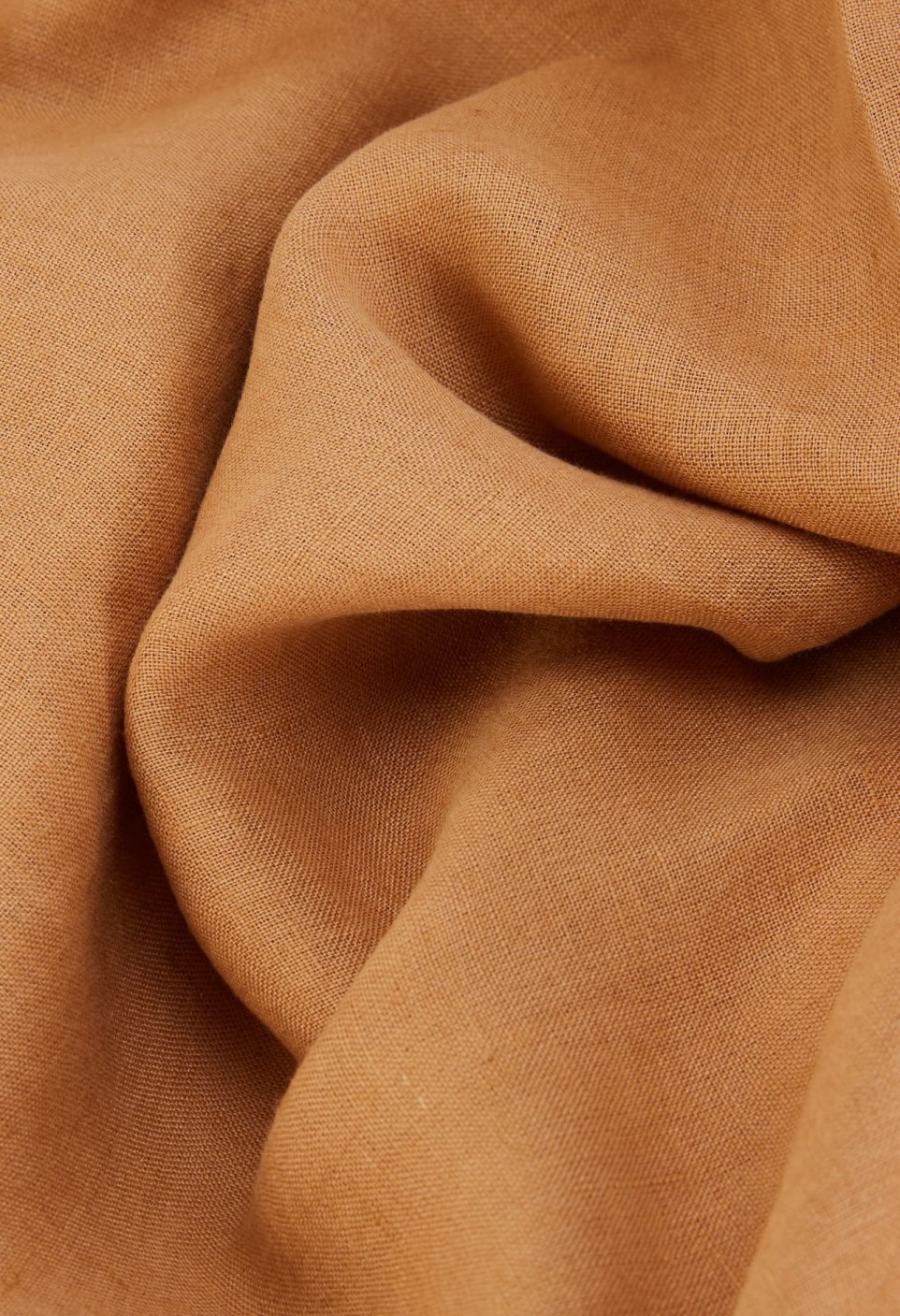 WASHED LINEN CURTAIN  TABAC LISERÉ GRENAT