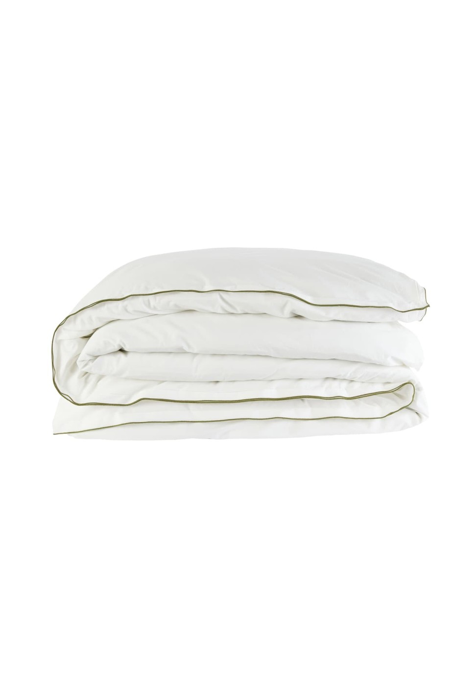 DUVET COVER  COTTON BAMBOO KAKI PIPING