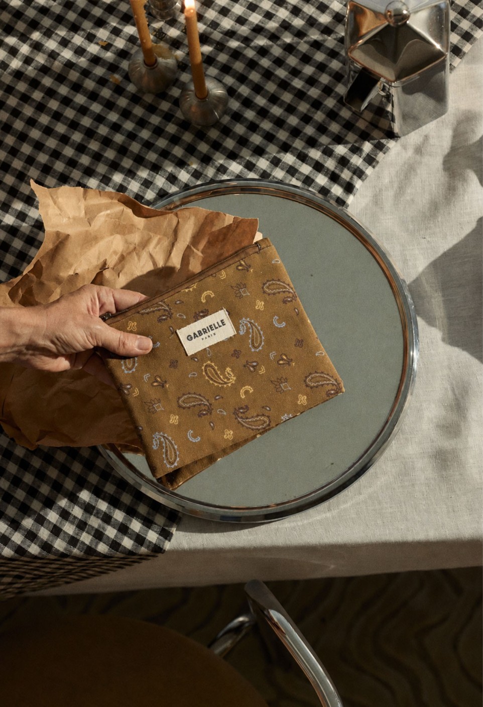 PETITE POCHETTE  RAYURES RIVOLI