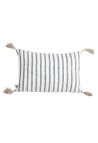 Bahia Black/Milk Washed Linen Cushion