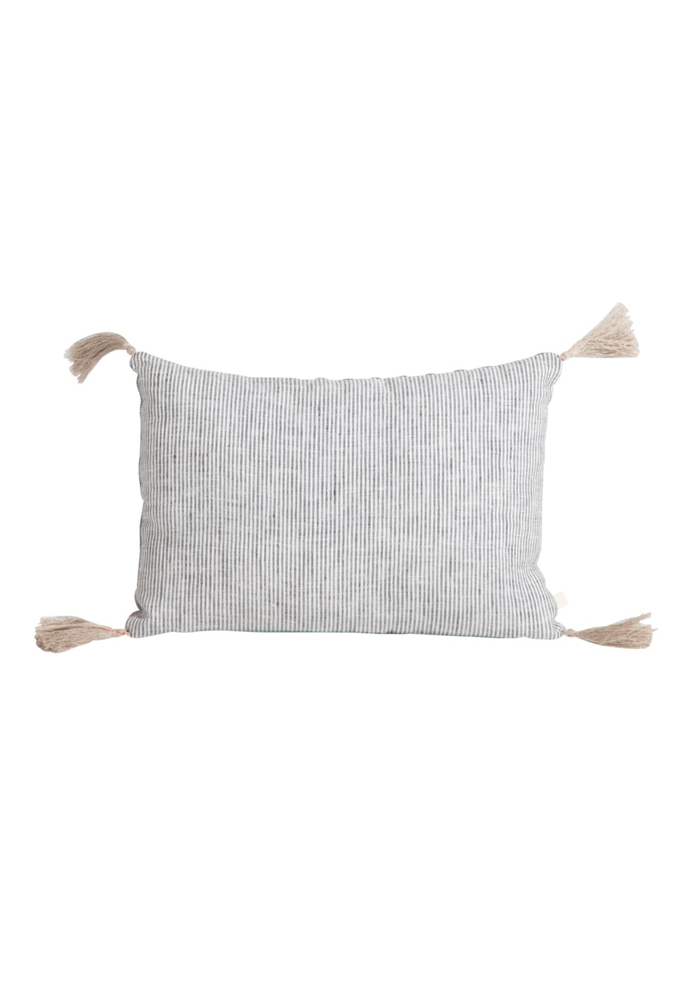 Bahia Black/Milk Washed Linen Cushion