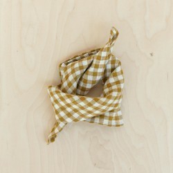 LINEN SCARF VICHY CURRY