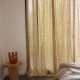 WASHED LINEN CURTAIN VICHY CURRY