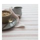 STRIPED & WASHED LINEN TABLECLOTH GLAISE / MILK