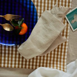 COTTON PLACEMAT VICHY CURRY