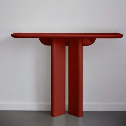 LOU CONSOLE BURGUNDY LACQUERED WOOD