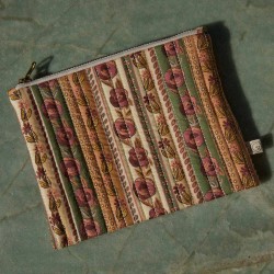 SMALL POUCH FLORES OLIVE