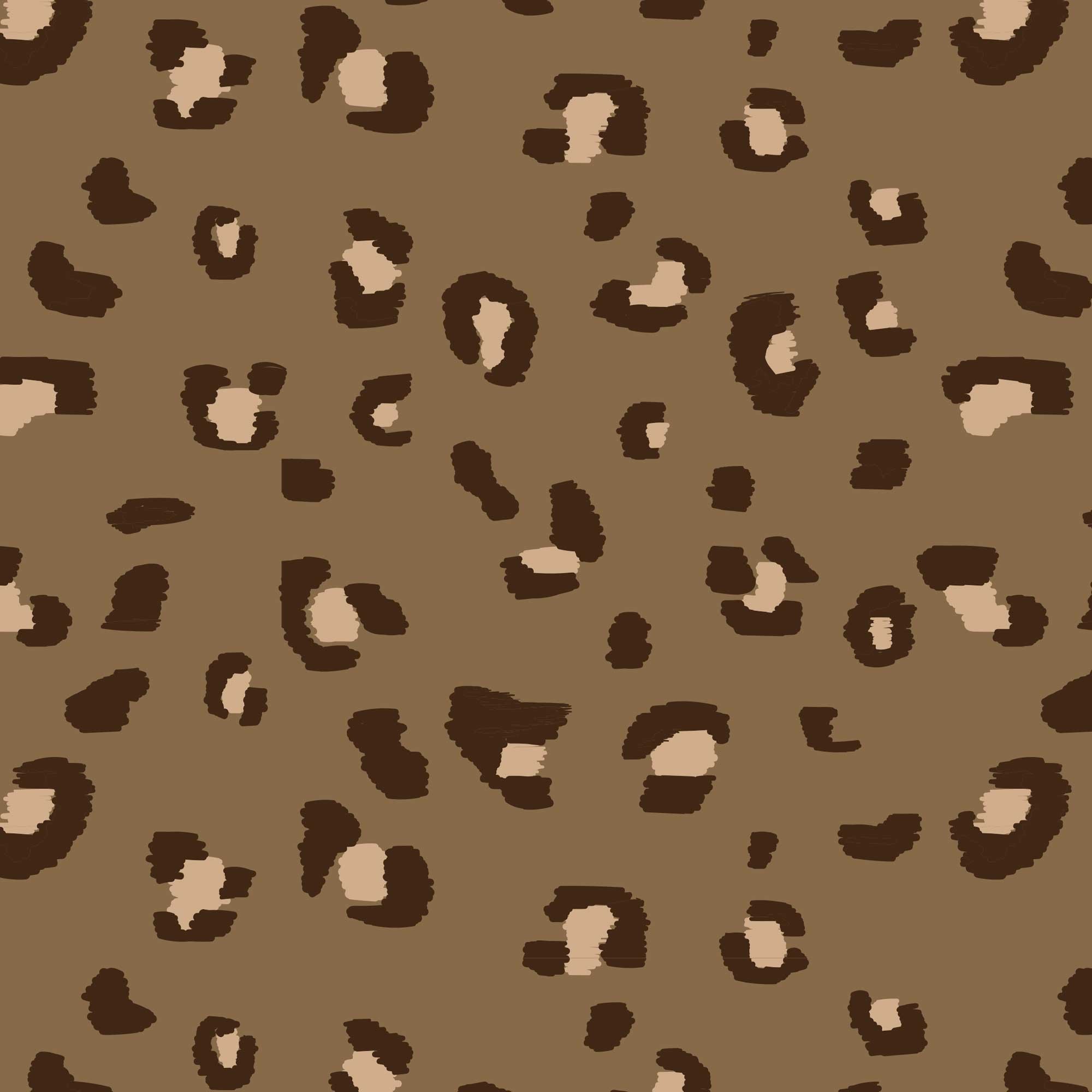 FOULARD EN LAINE  LÉOPARD BEIGE
