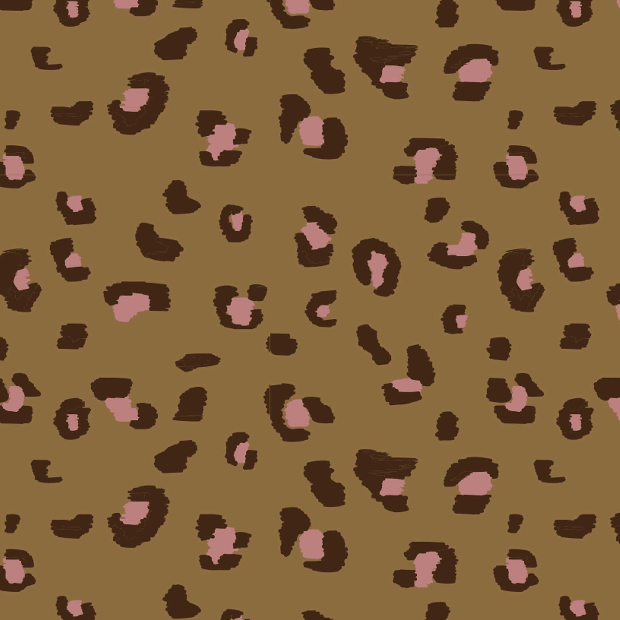 FOULARD EN LAINE  LÉOPARD AMBRE