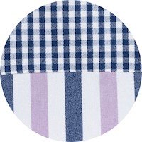 POCHETTE AVEC ANSE  RAYURES INDIGO