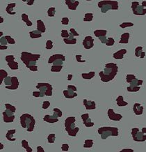 FOULARD EN LAINE  LÉOPARD ACIER